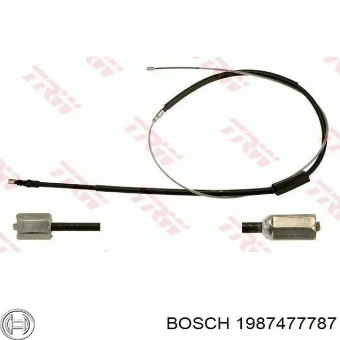 1987477787 Bosch cable de freno de mano trasero derecho/izquierdo