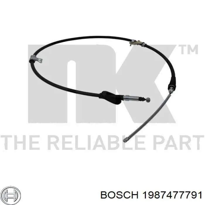 1987477791 Bosch cable de freno de mano trasero izquierdo