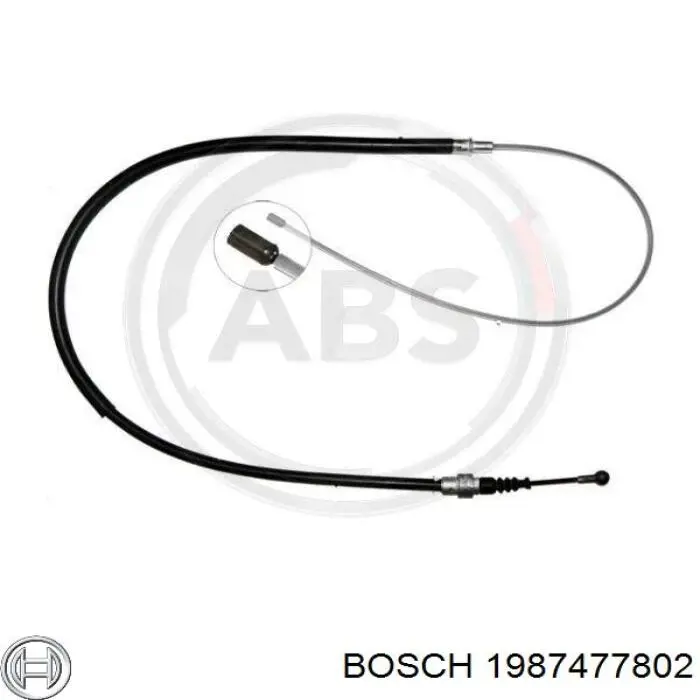 1987477802 Bosch cable de freno de mano trasero derecho/izquierdo