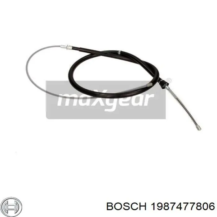 1987477806 Bosch cable de freno de mano trasero derecho/izquierdo