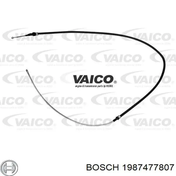1987477807 Bosch Cable de freno de mano trasero derecho/izquierdo