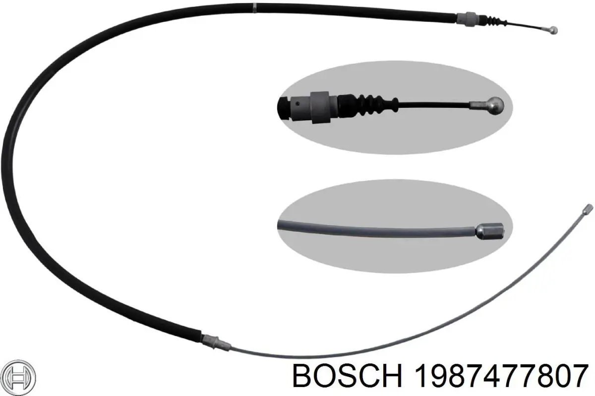 1987477807 Bosch cable de freno de mano trasero derecho/izquierdo
