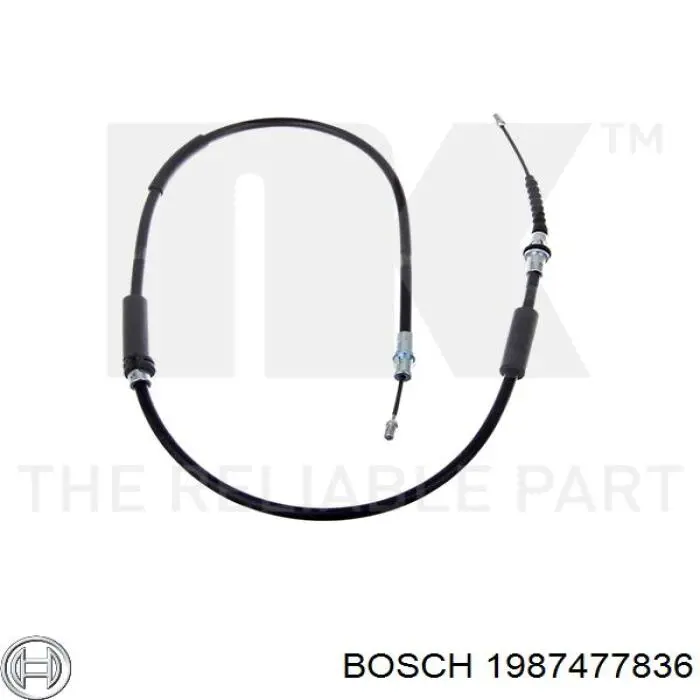 1987477836 Bosch cable de freno de mano trasero derecho/izquierdo