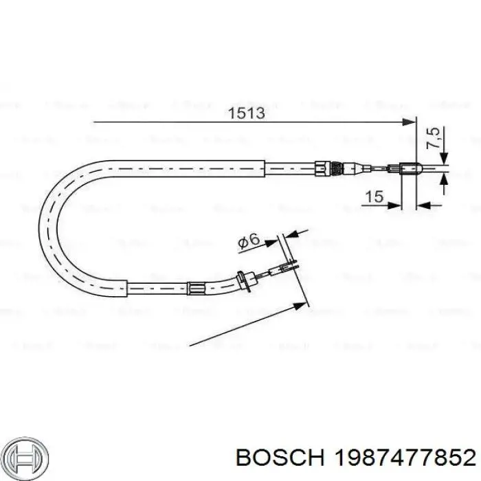 Comprar 1987477852 Bosch Cable de freno de mano trasero derecho/izquierdo