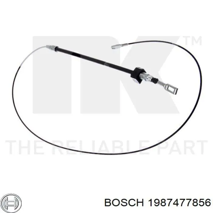 1987477856 Bosch cable de freno de mano delantero