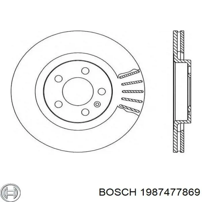 1987477869 Bosch cable de freno de mano trasero derecho/izquierdo