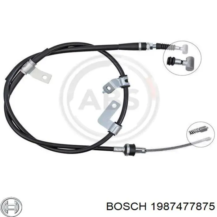 1987477875 Bosch cable de freno de mano trasero izquierdo