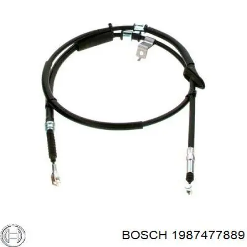 82173 Metalcaucho cable de freno de mano trasero izquierdo