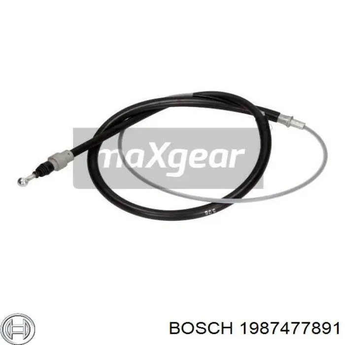 1987477891 Bosch cable de freno de mano trasero derecho/izquierdo