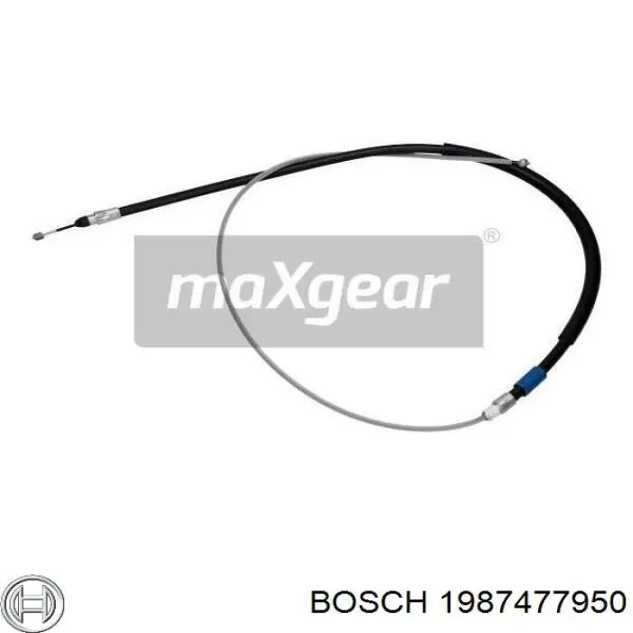 1987477950 Bosch cable de freno de mano trasero derecho/izquierdo