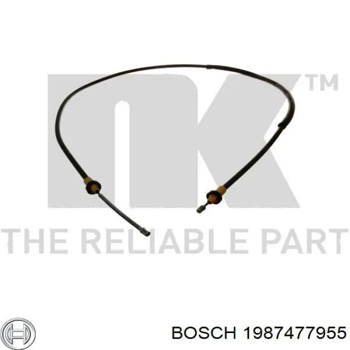 1987477955 Bosch cable de freno de mano trasero derecho/izquierdo
