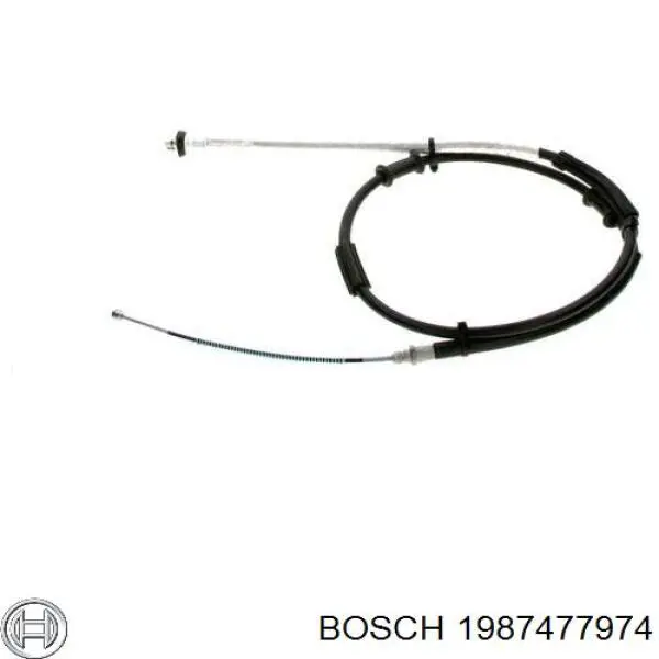 1987477974 Bosch cable de freno de mano trasero izquierdo