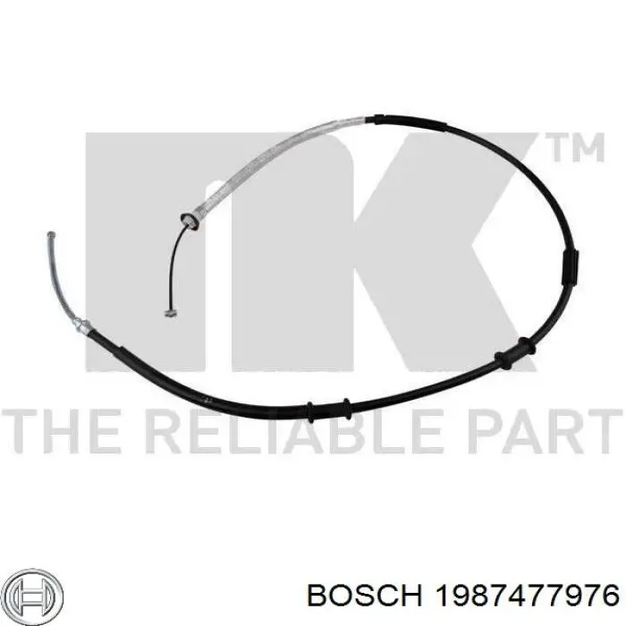 1987477976 Bosch cable de freno de mano trasero izquierdo