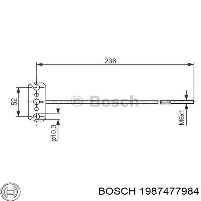 Cable de freno de mano delantero Toyota Corolla E9