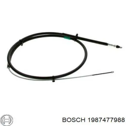 1987477988 Bosch cable de freno de mano trasero derecho