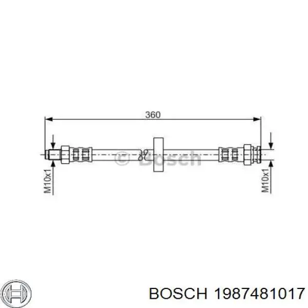 Latiguillo de freno trasero 1987481017 Bosch