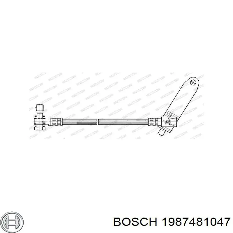 1987481047 Bosch latiguillos de freno delantero derecho
