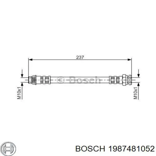 1987481052 Bosch latiguillo de freno trasero