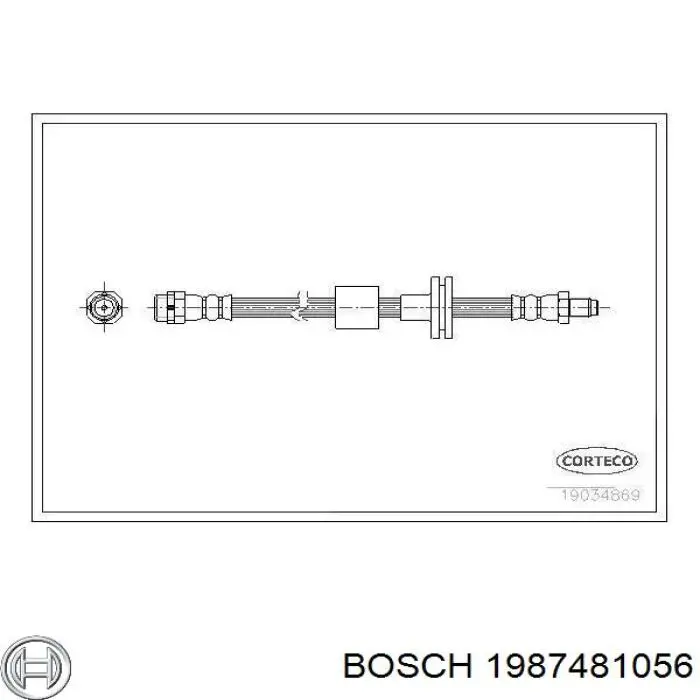 1987481056 Bosch latiguillo de freno delantero