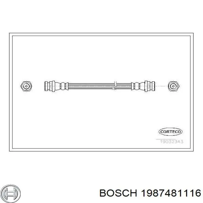 1987481116 Bosch latiguillos de freno trasero derecho