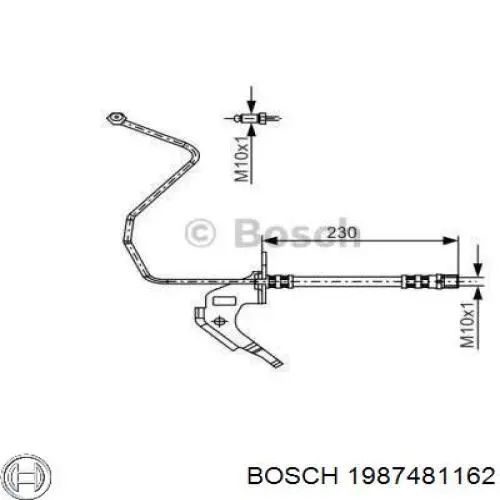 1987481162 Bosch tubo flexible de frenos trasero derecho