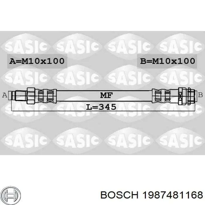 1987481168 Bosch latiguillo de freno trasero