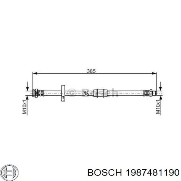1987481190 Bosch latiguillo de freno delantero