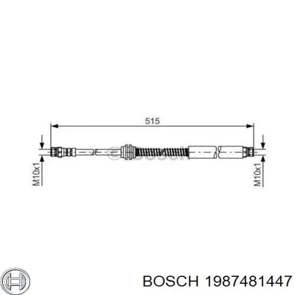 1987481447 Bosch Tubo de frenos delantero