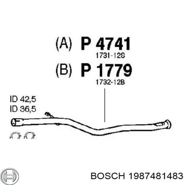 1987481483 Bosch latiguillo de freno trasero