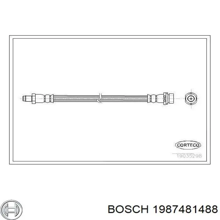 1 987 481 488 Bosch latiguillo de freno trasero