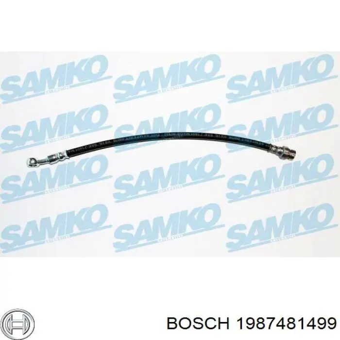 1987481499 Bosch tubo flexible de frenos trasero izquierdo