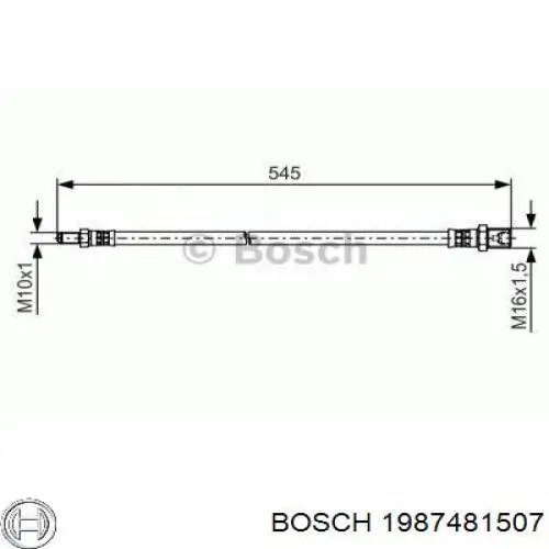 1987481507 Bosch latiguillo de freno delantero