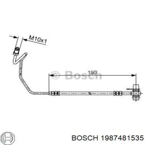 Comprar 1987481535 Bosch Latiguillos de freno trasero derecho