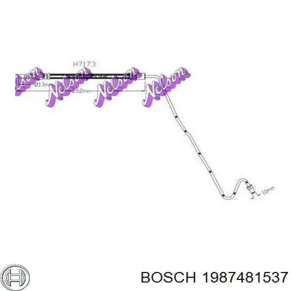 1987481537 Bosch latiguillos de freno trasero derecho