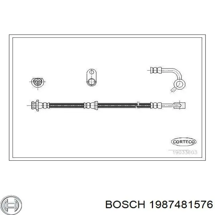 1987481576 Bosch tubo flexible de frenos trasero