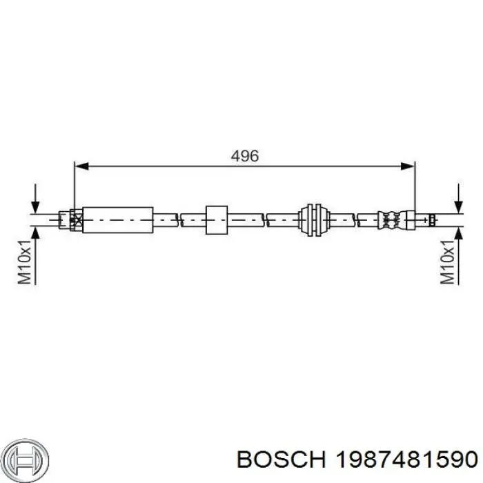 1987481590 Bosch latiguillo de freno delantero