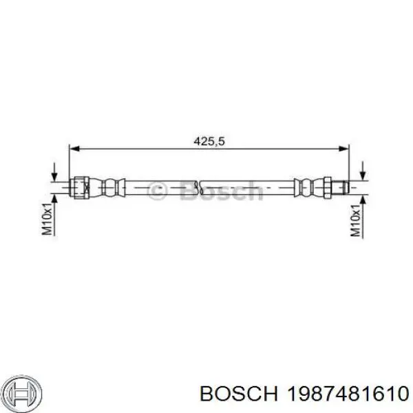 1987481610 Bosch latiguillo de freno delantero