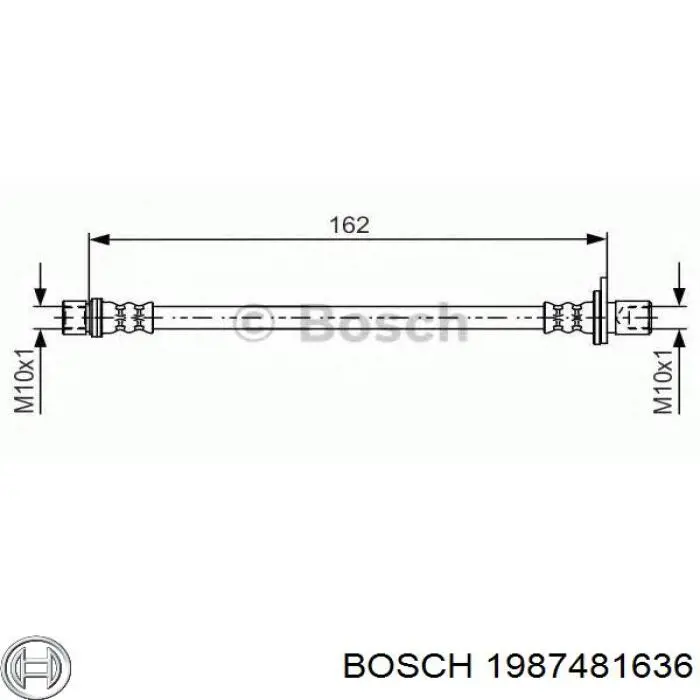 1987481636 Bosch latiguillos de freno delantero izquierdo