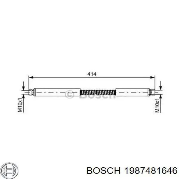 Latiguillos de freno delantero Bosch 1987481646 precio, desde 21,24 EUR