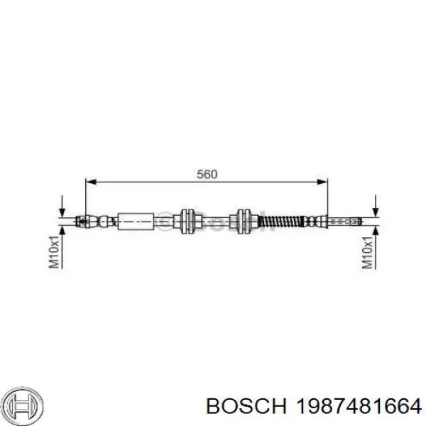 1987481664 Bosch latiguillo de freno delantero