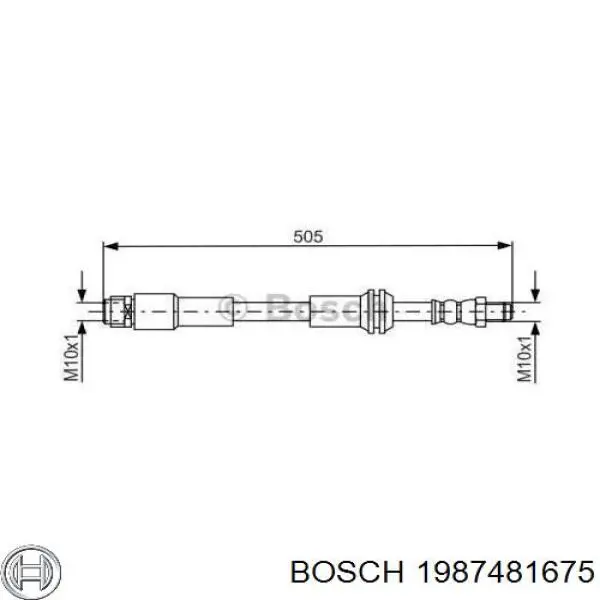 1987481675 Bosch latiguillo de freno delantero