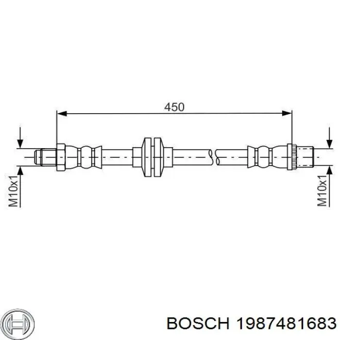 1987481683 Bosch latiguillo de freno delantero