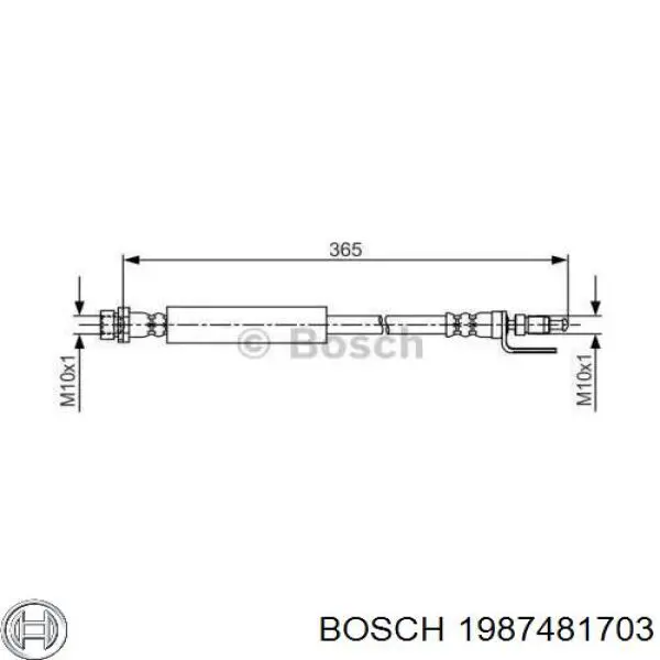 1987481703 Bosch latiguillo de freno delantero