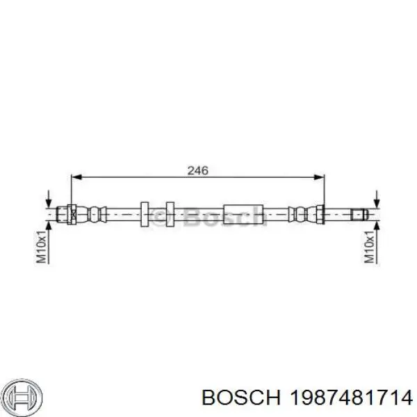 1987481714 Bosch latiguillo de freno trasero