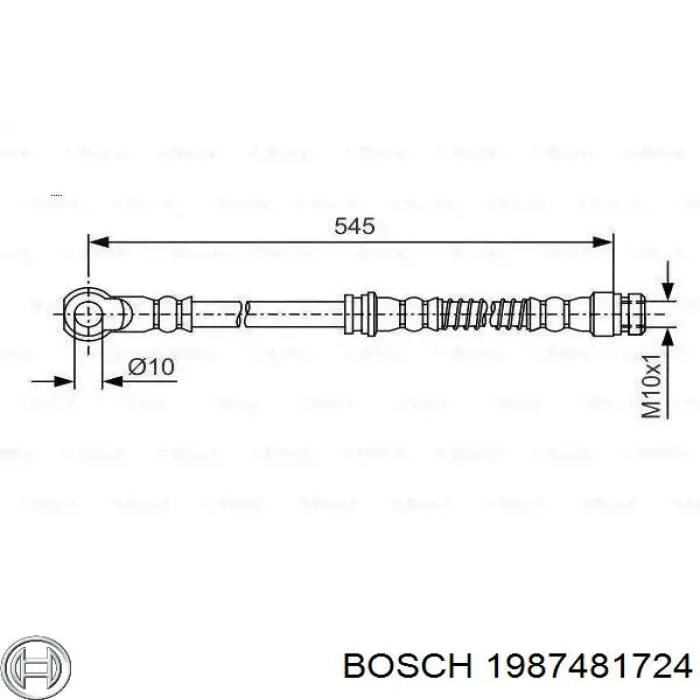Latiguillos de freno delantero Bosch 1987481724 precio, desde 17,47 EUR