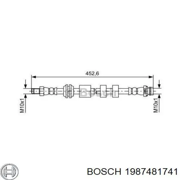 1987481741 Bosch latiguillo de freno delantero