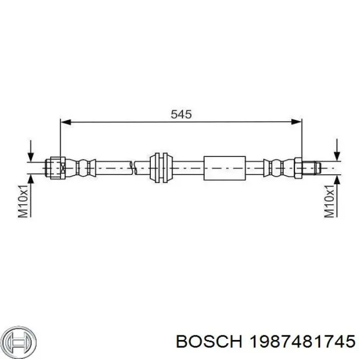1987481745 Bosch latiguillo de freno delantero