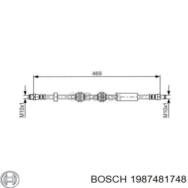 1987481748 Bosch latiguillo de freno delantero