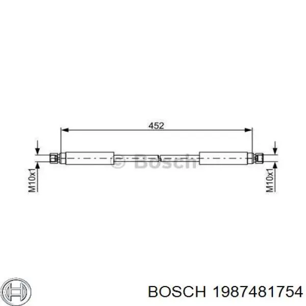 1987481754 Bosch latiguillo de freno delantero