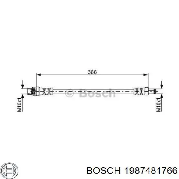 1987481766 Bosch latiguillo de freno delantero